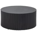 Runder Couchtisch Schwarz Metall Handgefertigt Alu Bild 1