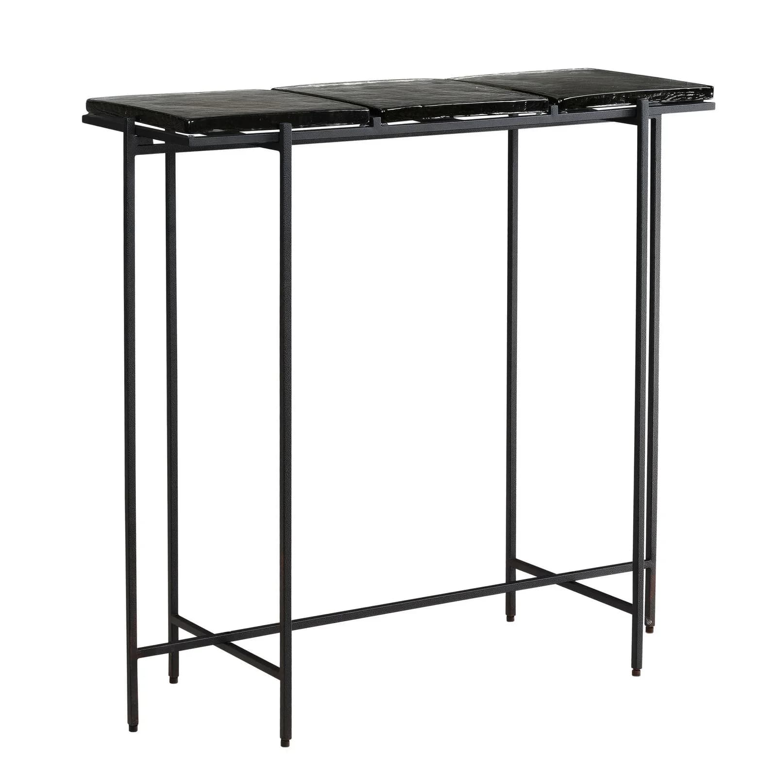 SONSTIGE Konsolentisch Schwarz Ornamentglas