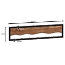 FineBuy Wandgarderobe Hakenleiste Massivholz Schwarz Metall Modern Bild 4