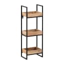 FINEBUY Wandregal Industrial Mango Massivholz Metall Hängeregal Bild 1