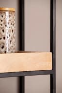 FINEBUY Wandregal Industrial Mango Massivholz Metall Hängeregal Bild 5