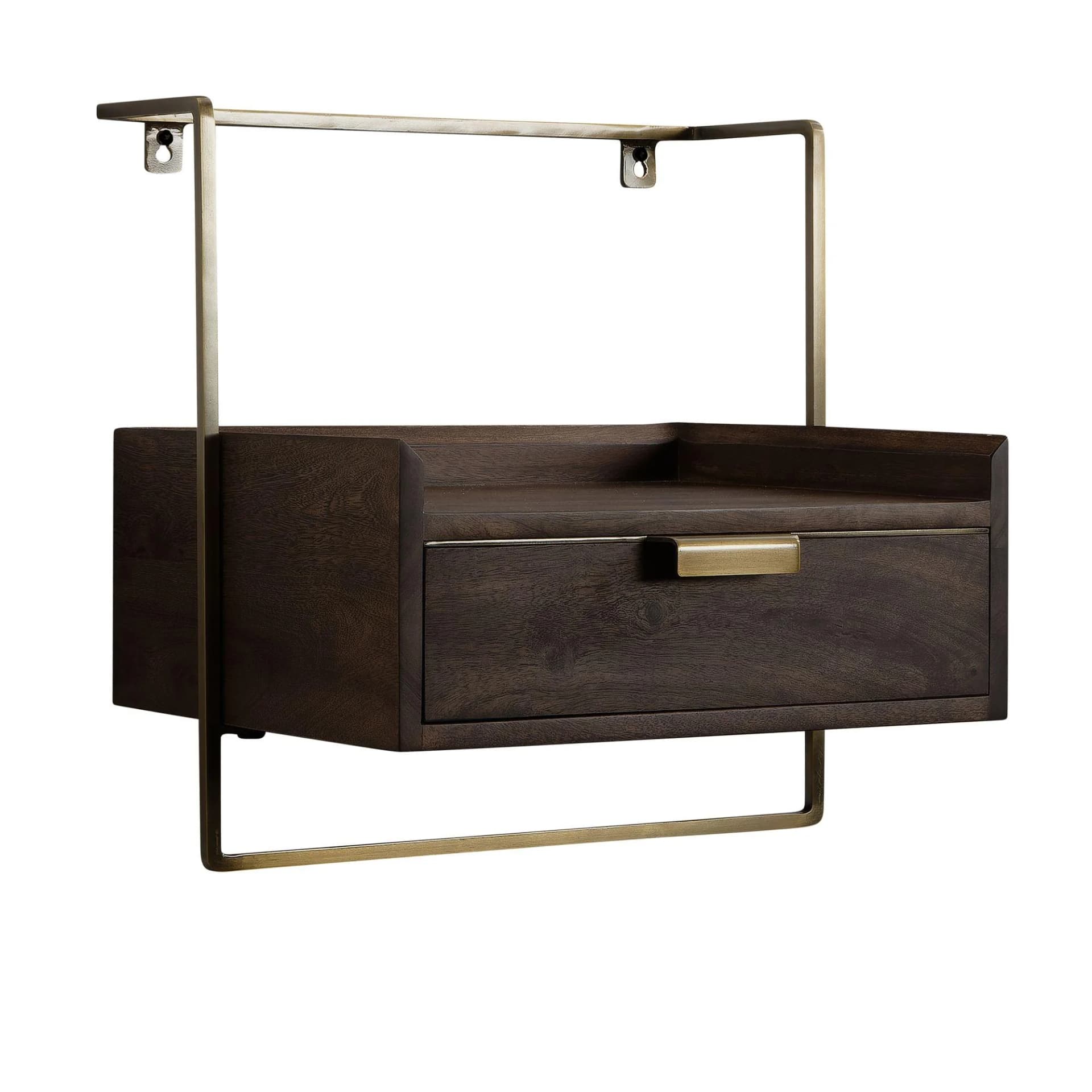 Nachttisch Mangoholz Braun 1 Schublade