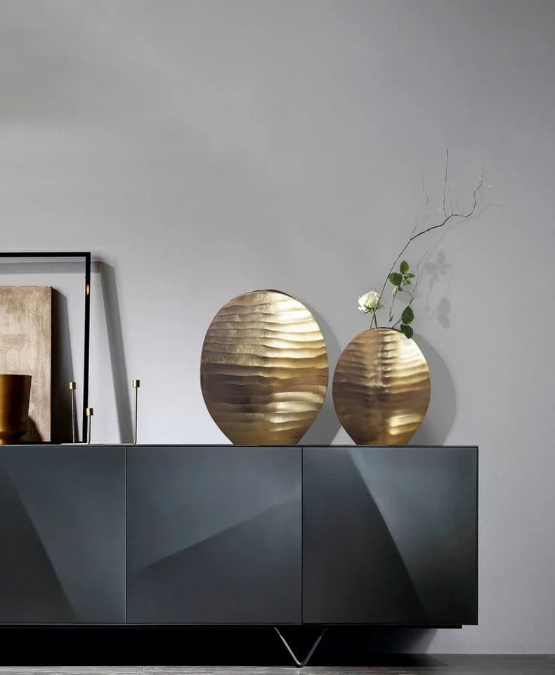Wohnling Tischvase WL7.186 2er Set Aluminium Gold Modern - Bild 3