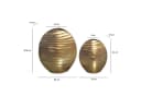 Wohnling Tischvase WL7.186 2er Set Aluminium Gold Modern Bild 4