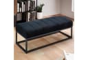FINEBUY Bettbank FB60343 - Samt Sitzbank 108cm Modern Bild 2