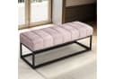 FINEBUY Samt Polsterbank Rosa Modern 108 cm Bild 2