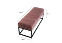 FINEBUY Samt Polsterbank Rosa Modern 108 cm Bild 3