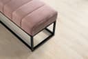 FINEBUY Samt Polsterbank Rosa Modern 108 cm Bild 4
