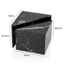 FINEBUY Satztisch Couchtisch Sofatisch MONOBLOC 2er Set Hochglanz Marmor Optik Dreieckig Bild 3