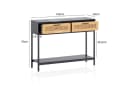 FINEBUY Konsolentisch Schwarz Braun Wiener Geflecht mit Schubladen Bild 4