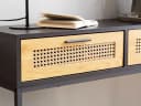 FINEBUY Konsolentisch Schwarz Braun Wiener Geflecht mit Schubladen Bild 5