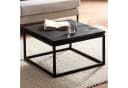 FINEBUY Couchtisch Quadratisch Massivholz Schwarz Industrial Bild 1
