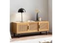 FINEBUY Lowboard TV Schrank Eiche Dekor Wiener Geflecht Modern Bild 3