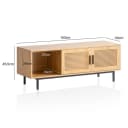 FINEBUY Lowboard TV Schrank Eiche Dekor Wiener Geflecht Modern Bild 4