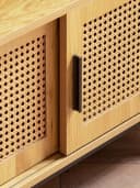 FINEBUY Lowboard TV Schrank Eiche Dekor Wiener Geflecht Modern Bild 5