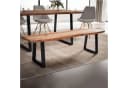 FINEBUY Essbank Akazie Massivholz Baumkante Modern Bild 2
