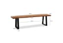 FINEBUY Essbank Akazie Massivholz Baumkante Modern Bild 3
