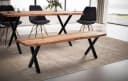FINEBUY Essbank Akazie Massivholz Baumkante Modern Bild 1