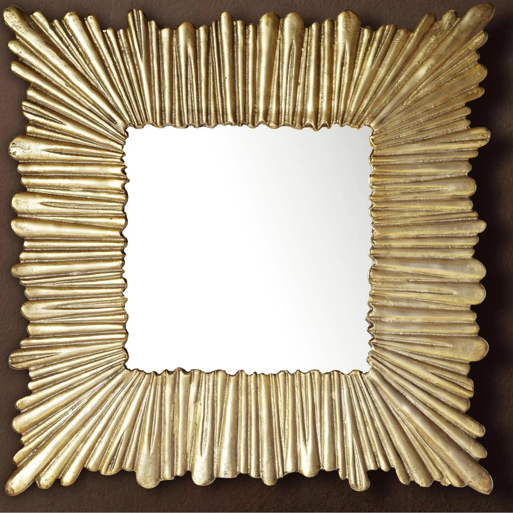 FineBuy Flurspiegel Quadratisch 75 cm Gold
