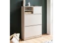 FINEBUY Schuhschrank Weiß Modern mit 3 Türen und Ablage Bild 3