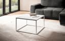 FINEBUY Couchtisch Industrial Design Weiß Metall 60 cm Bild 2
