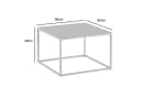 FINEBUY Couchtisch Industrial Design Weiß Metall 60 cm Bild 4