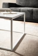 FINEBUY Couchtisch Industrial Design Weiß Metall 60 cm Bild 5