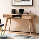 FineBuy Schreibtisch Eiche 120 cm mit Schubladen Bild 1