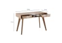 FineBuy Schreibtisch Eiche 120 cm mit Schubladen Bild 4