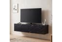 FINEBUY Hängender TV-Schrank 120 cm Marmor-Optik Schwarz Bild 2