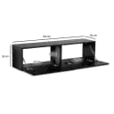 FINEBUY Hängender TV-Schrank 120 cm Marmor-Optik Schwarz Bild 3