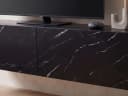 FINEBUY Hängender TV-Schrank 120 cm Marmor-Optik Schwarz Bild 5