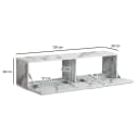FINEBUY Hängender TV-Schrank 120 cm Marmor-Optik Weiß Bild 3