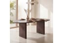 FINEBUY Esstisch FB66342 180cm Massivholz Braun Esszimmertisch Nierenform Bild 2