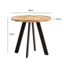 FineBuy Esstisch rund Mango Massivholz Industrial Stil Bild 4