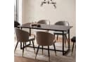 FINEBUY Esstisch 120 cm Marmor Optik Schwarz Metallbeine Modern Bild 3