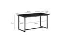 FINEBUY Esstisch 120 cm Marmor Optik Schwarz Metallbeine Modern Bild 4