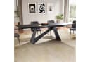 FINEBUY Esstisch FB64102 Ausziehbar Keramikglas Metallgestell Schwarz Bild 2