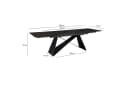 FINEBUY Esstisch FB64102 Ausziehbar Keramikglas Metallgestell Schwarz Bild 3