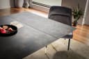 FINEBUY Esstisch FB64102 Ausziehbar Keramikglas Metallgestell Schwarz Bild 5