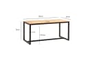 FINEBUY Esstisch Akazie Massivholz Metall Modern Loft Bild 3