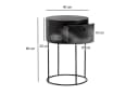 FINEBUY Nachttisch FB56320 Rund Massivholz Schwarz Industrial Bild 3