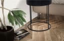 FINEBUY Nachttisch FB56320 Rund Massivholz Schwarz Industrial Bild 5