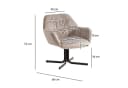 FINEBUY Cocktailsessel FB59866 Samt Beige Metall Bild 3