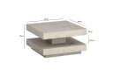 FINEBUY Wohnzimmertisch FB59751 Quadratisch 60 cm MDF Steinoptik Beige Modern Bild 3