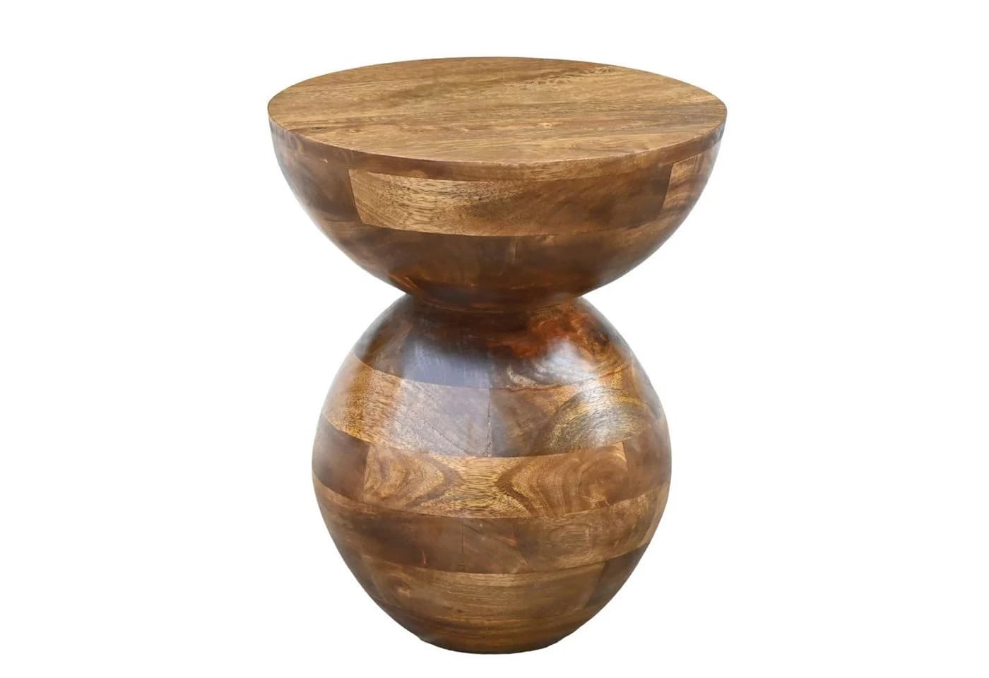 Wohnling Beistelltisch Mango Massivholz Rund Modern - Bild 2