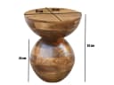 Wohnling Beistelltisch Mango Massivholz Rund Modern Bild 4