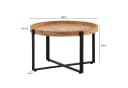 FineBuy Runder Couchtisch Akazie Massivholz 60cm Bild 4