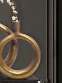 FINEBUY Tischvase 2er Set Aluminium Donut Modern Gold Bild 5