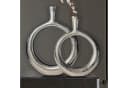 FINEBUY Tischvase 2er Set Aluminium Silber Modern Donut-Form Bild 2